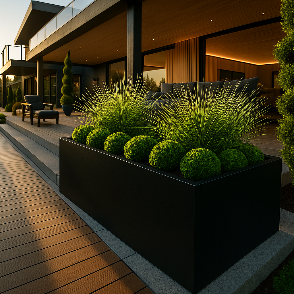 Thick Edge Profile Metal Planter