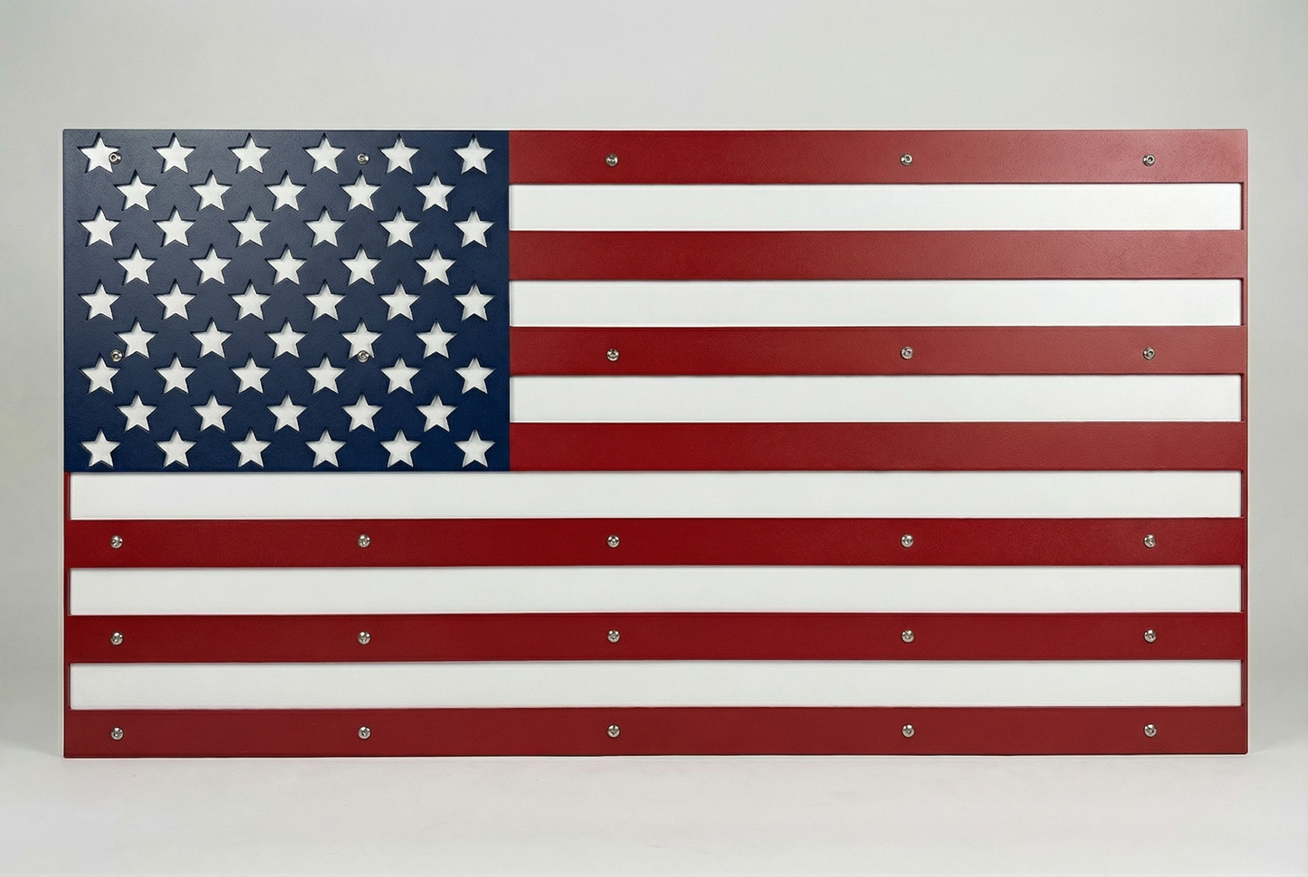 Custom Metal American Flag – Upload Your Logo
