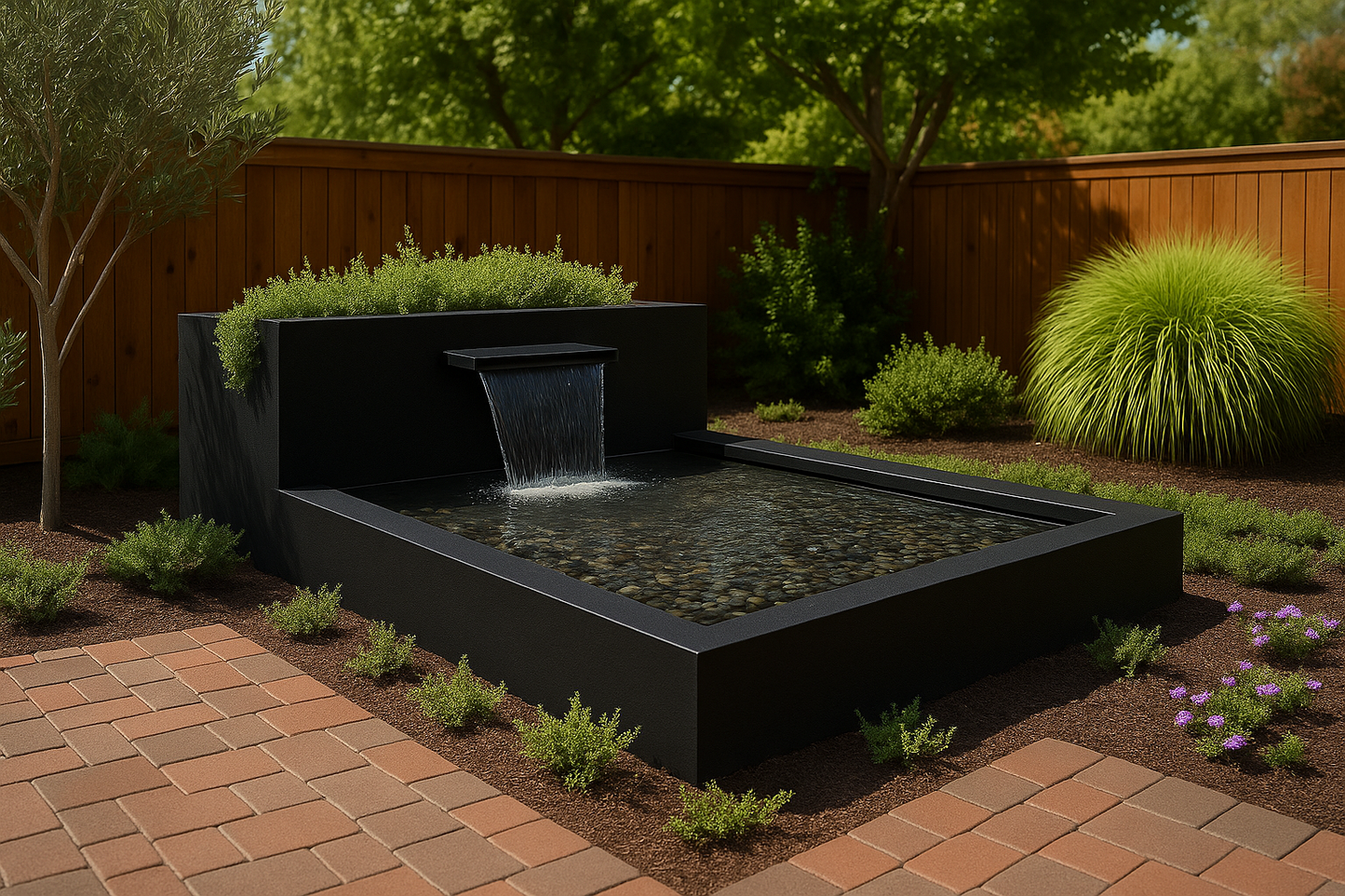 CascadeForm Laser-Cut Steel Water Feature