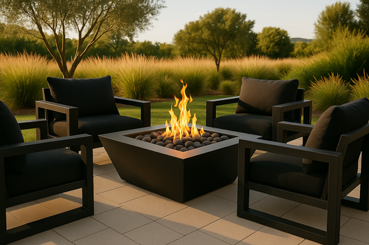 ForgeFlame Modern Steel Outdoor Fireplace