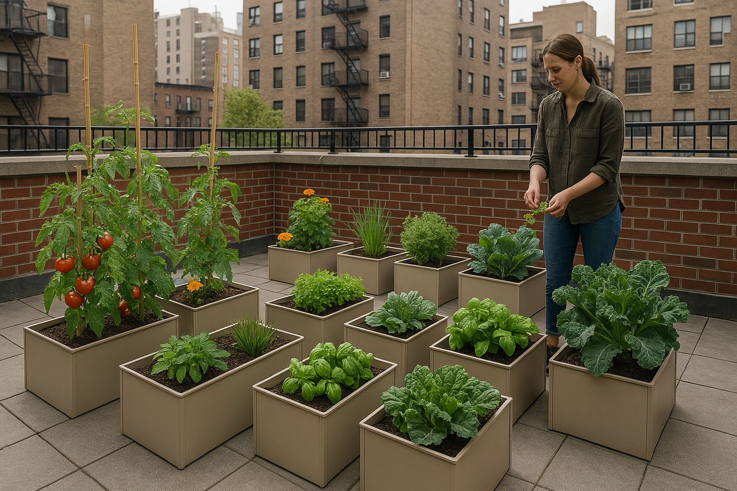 Thin Edge Profile Metal Planter