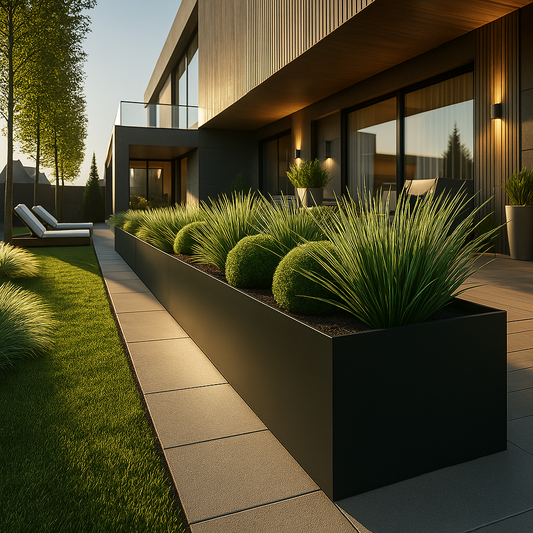Thin Edge Profile Metal Planter