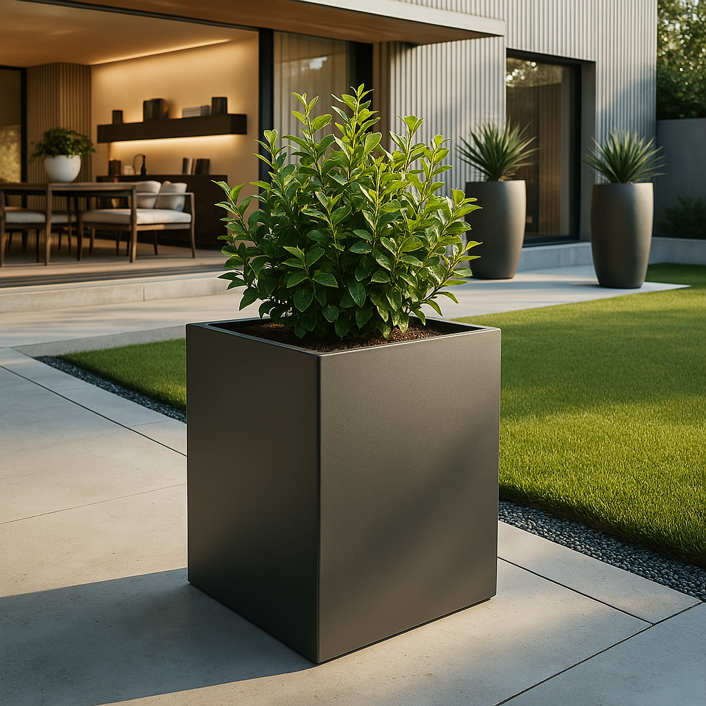 Thin Edge Profile Metal Planter