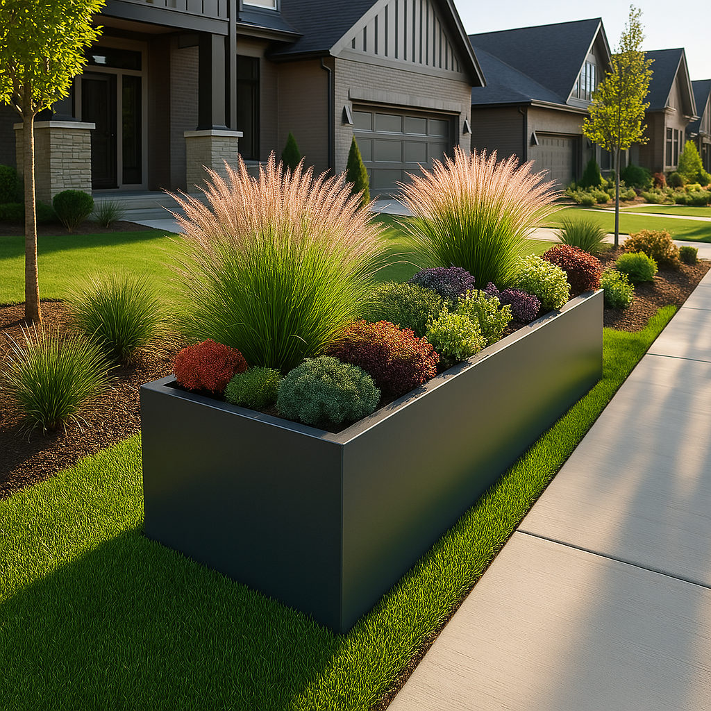 Thick Edge Profile Metal Planter