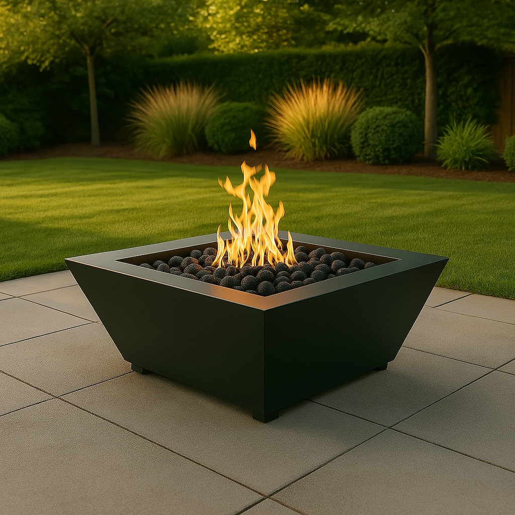 ForgeFlame Modern Steel Outdoor Fireplace