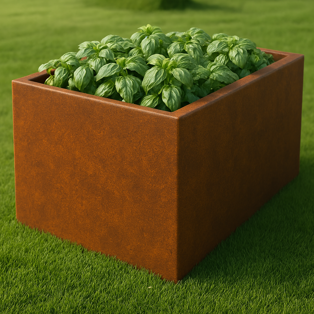 Thick Edge Profile Metal Planter
