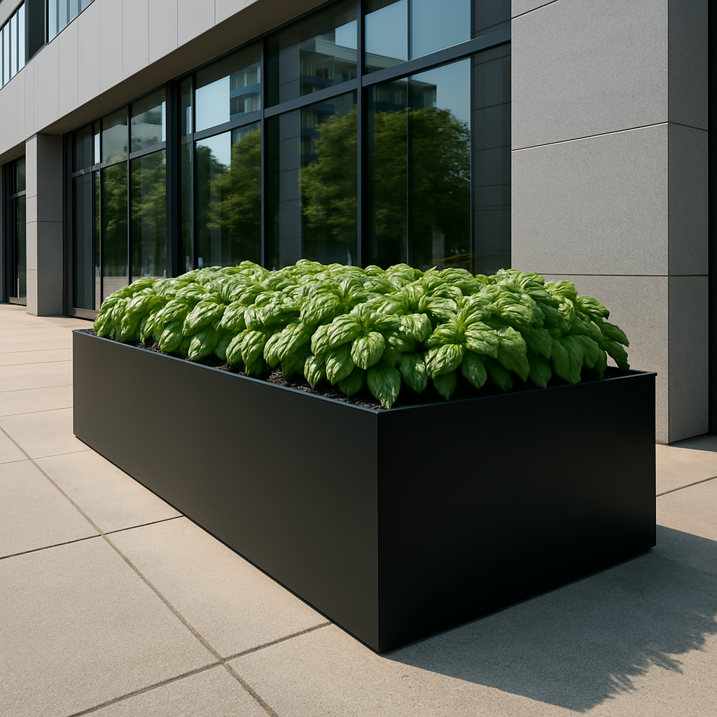Thin Edge Profile Metal Planter
