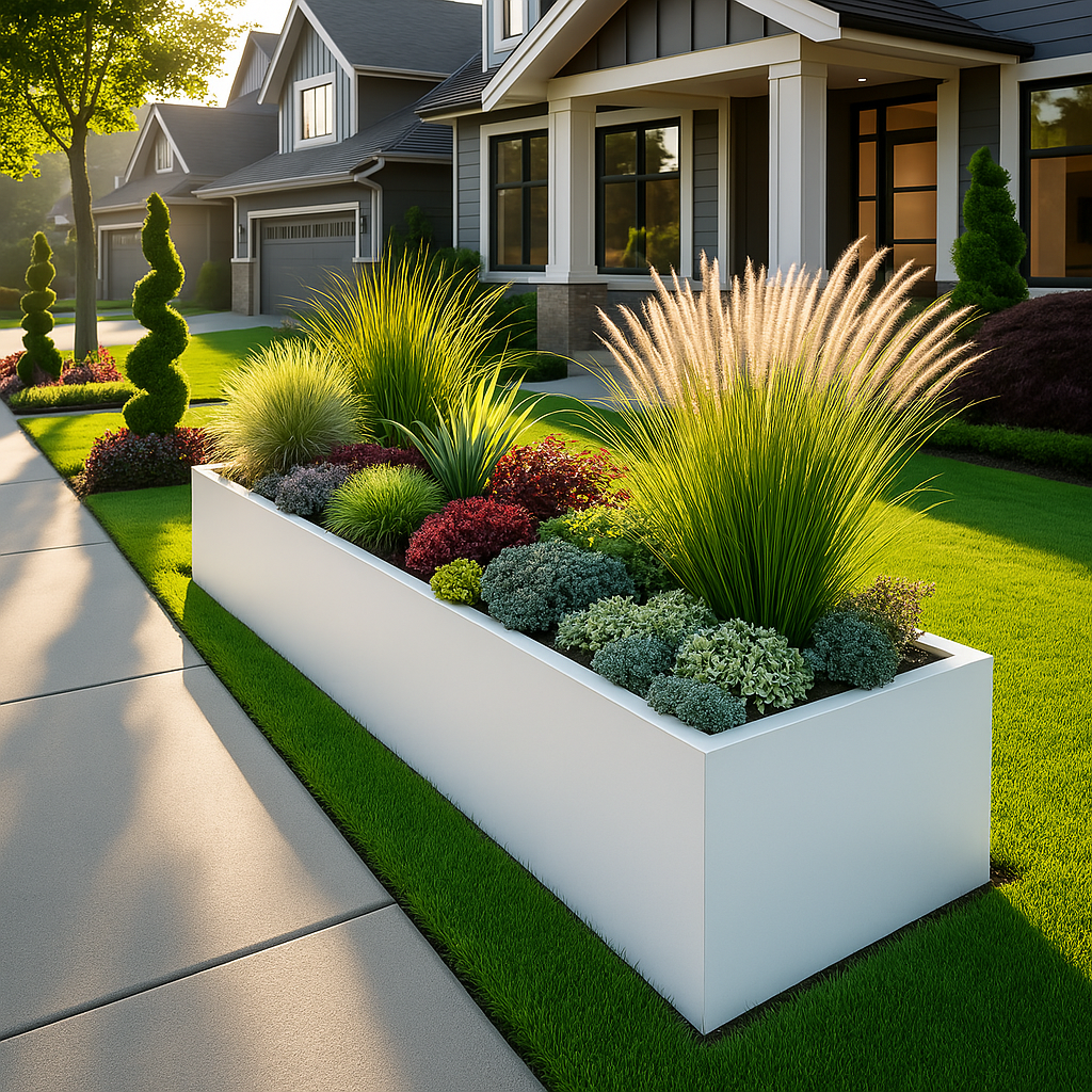Thick Edge Profile Metal Planter