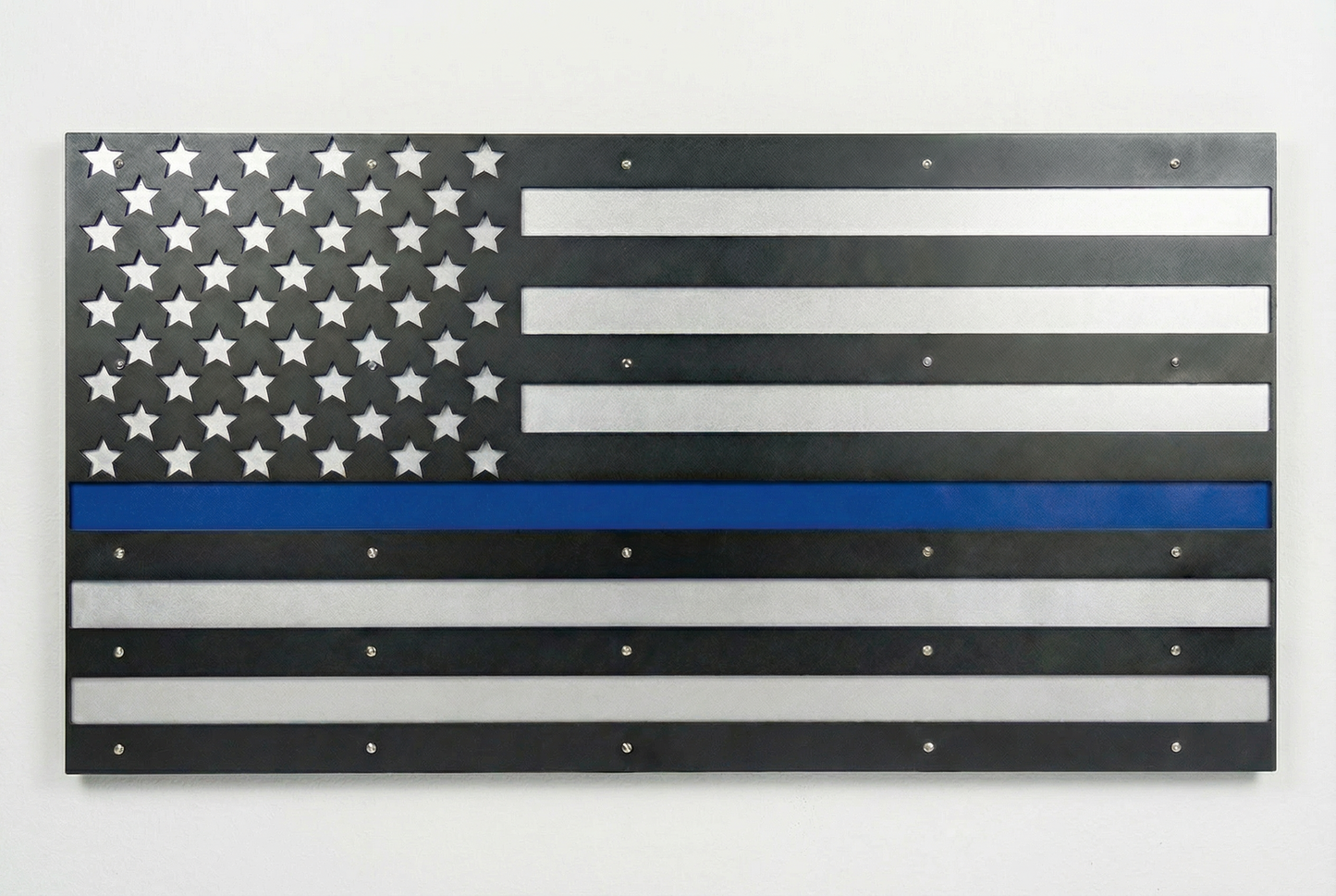 Police Custom Metal Flag