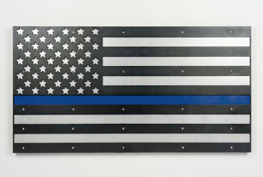 Police Custom Metal Flag