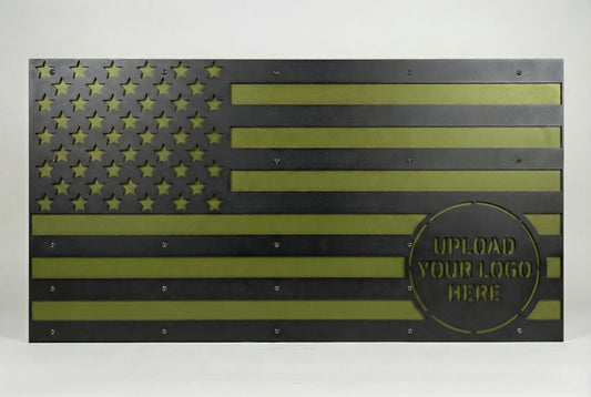 Military Custom Metal Flag – Upload Your logo